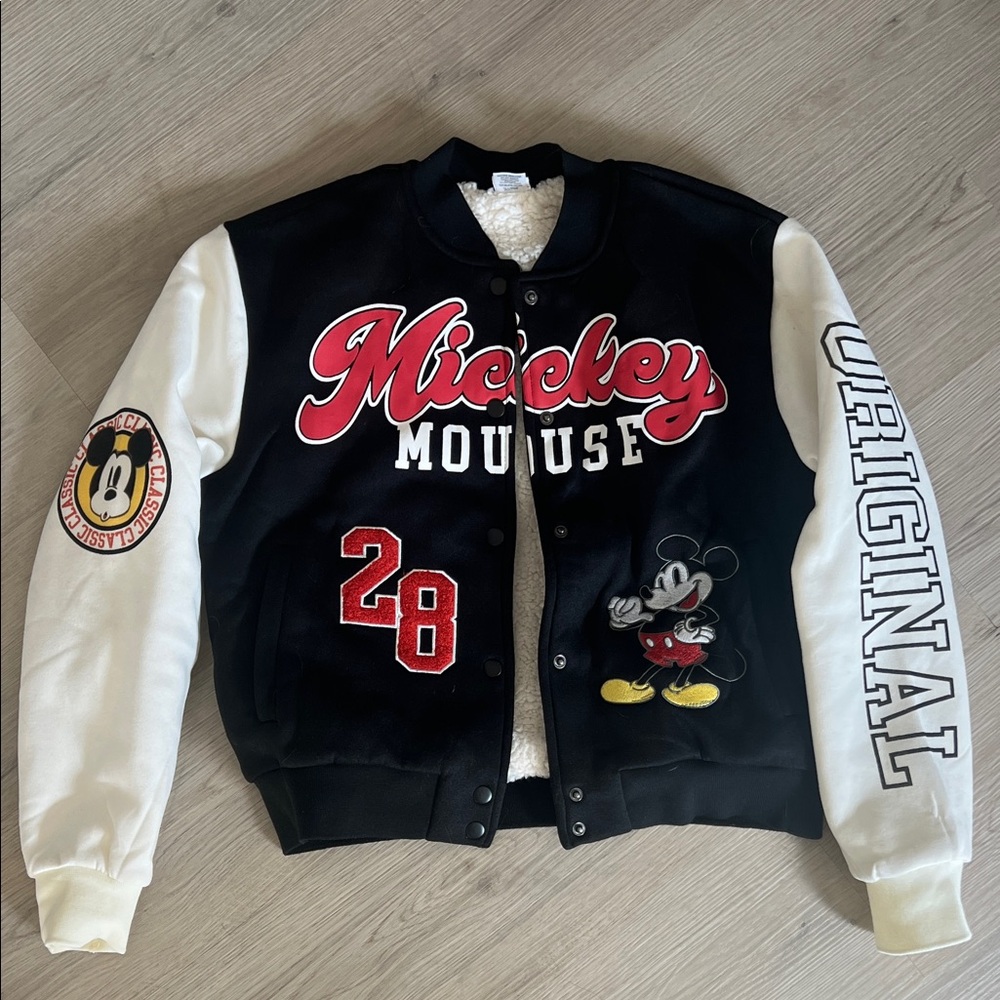 Disney Mickey Mouse Black and Cream Jacket